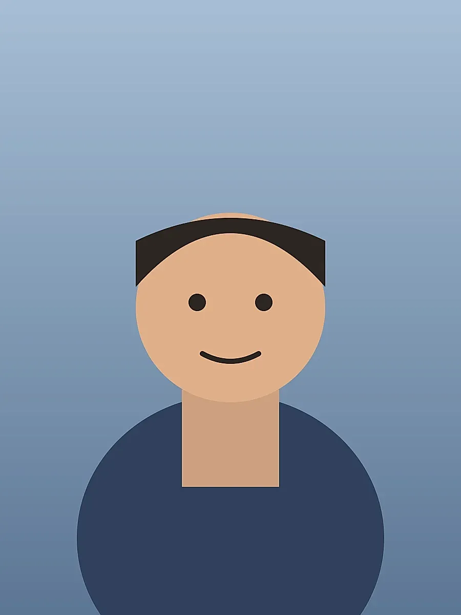 After — A soft, low-res portrait sharpened into crisp, lifelike detail.
